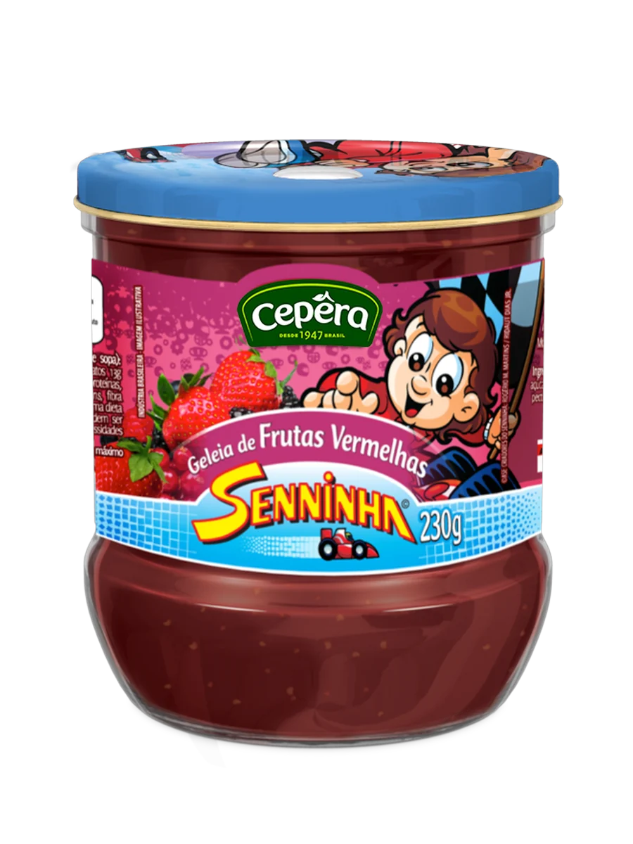 Geléia de Frutas Vermelhas Senninha Cepêra