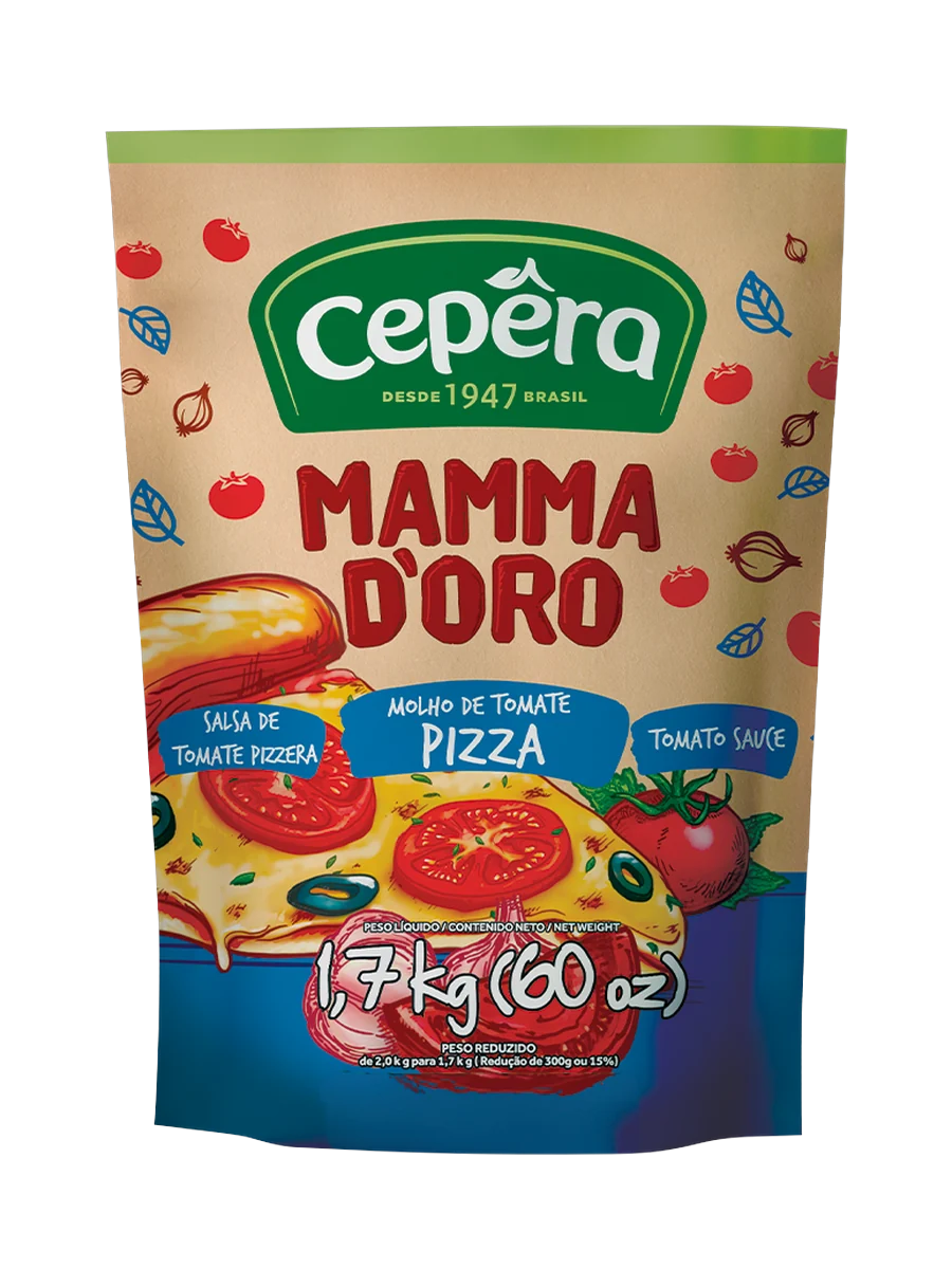 Molho de Tomate Mammad'oro Pizza Cepêra
