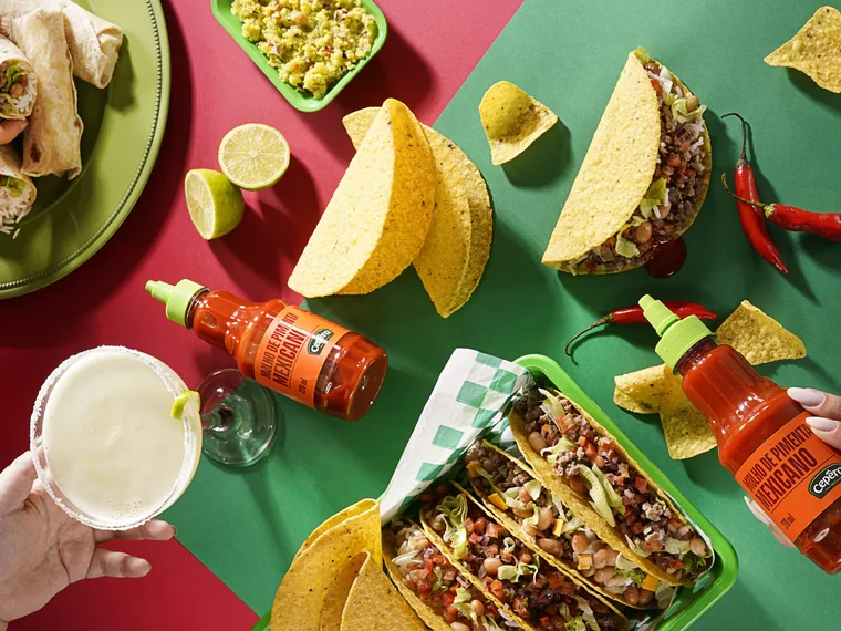 Tacos ao Molho de Pimenta Mexicano